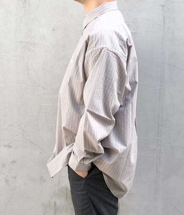 トップス Descendant LANCE COTTON STRIPE LS SHIRT DESCENDANT/LANCE COTTON STRIPE LS SHIRT STANDARD (GRAY)