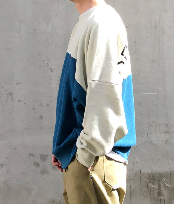 DESCENDANT/PADDLE CREW NECK (BLUE)