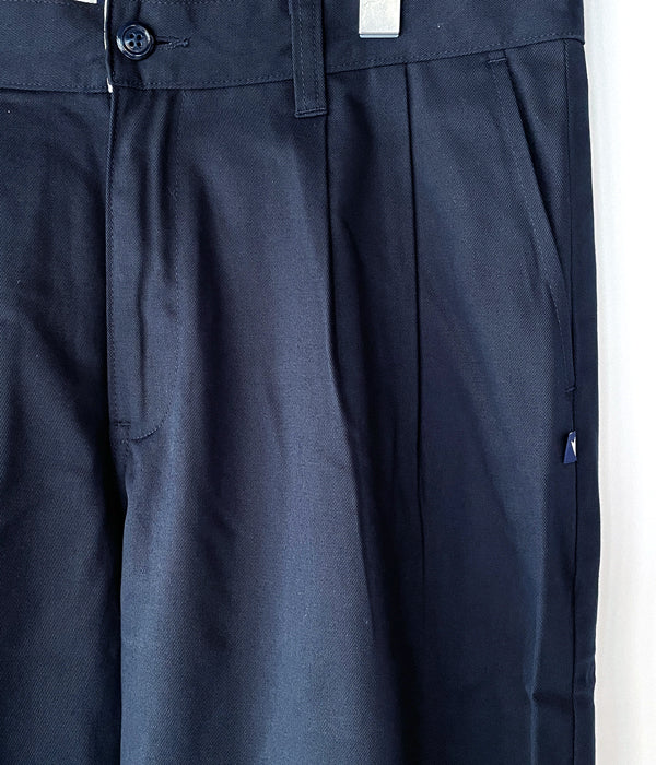 DESCENDANT/DC-3 COTTON TWILL TROUSERS (NAVY)