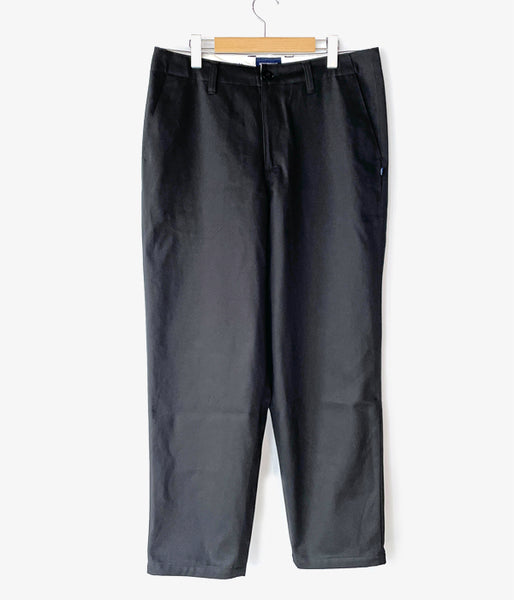 DESCENDANT/DC-6 COTTON TWILL TROUSERS OG (BLACK)