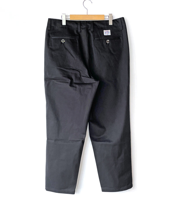 DESCENDANT/DC-6 COTTON TWILL TROUSERS OG (BLACK)