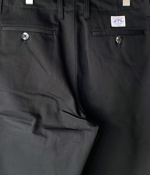 DESCENDANT/DC-6 COTTON TWILL TROUSERS OG (BLACK)