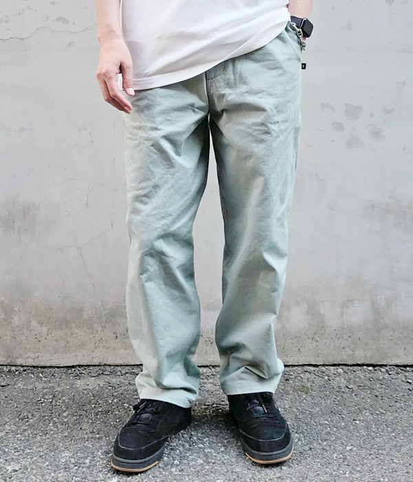 DESCENDANT/DC-6 COTTON CHINO TROUSERS (GREEN)