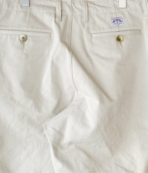 DESCENDANT/DC-6 COTTON CHINO TROUSERS (BEIGE)