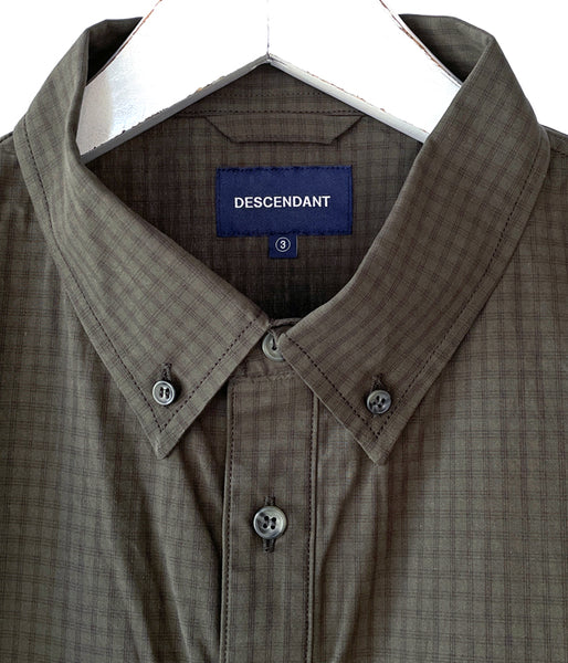 DESCENDANT/PLAID FISHING SS SHIRT (OLIVE DRAB)