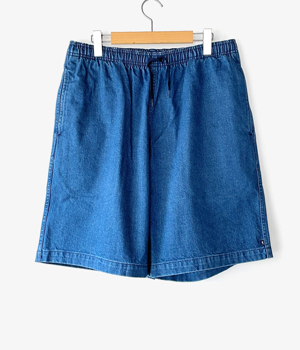 DESCENDANT/SHORE COTTON DENIM SHORTS (INDIGO)