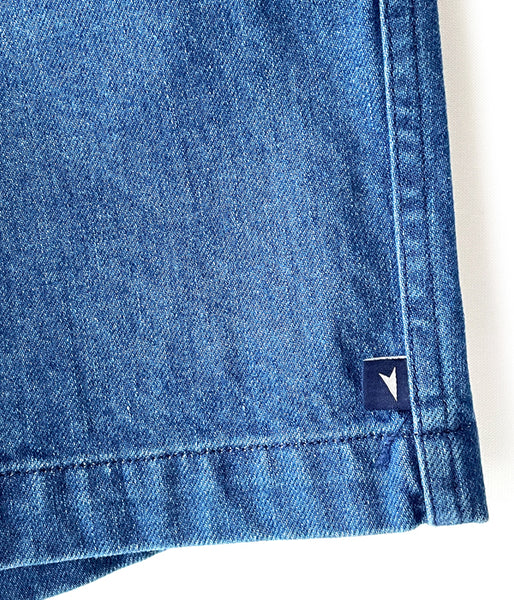 DESCENDANT/SHORE COTTON DENIM SHORTS (INDIGO)