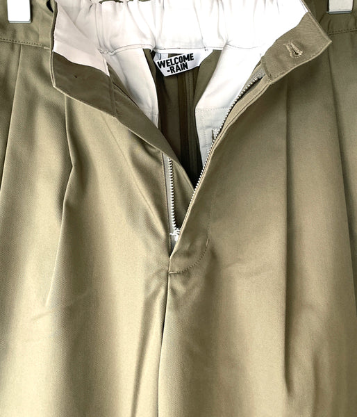 WELCOME-RAIN/RUBBER BACK PANTS (OLIVE)