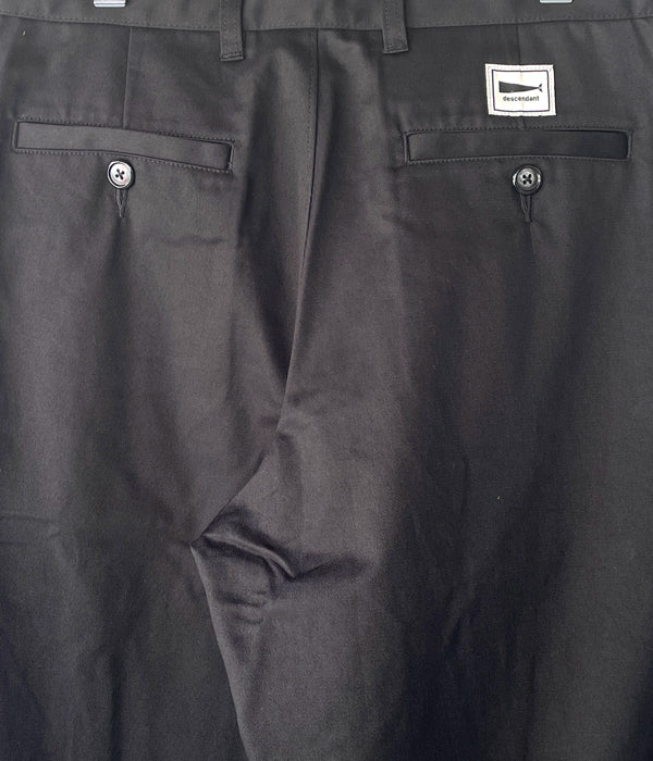 DESCENDANT/DC-3 TWILL TROUSERS (BLACK)