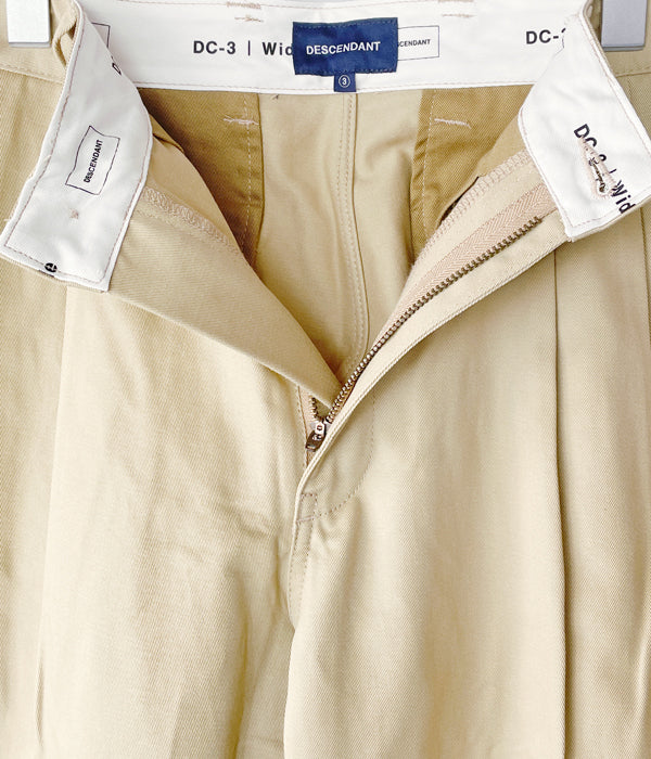 DESCENDANT/DC-3 TWILL TROUSERS (BEIGE)