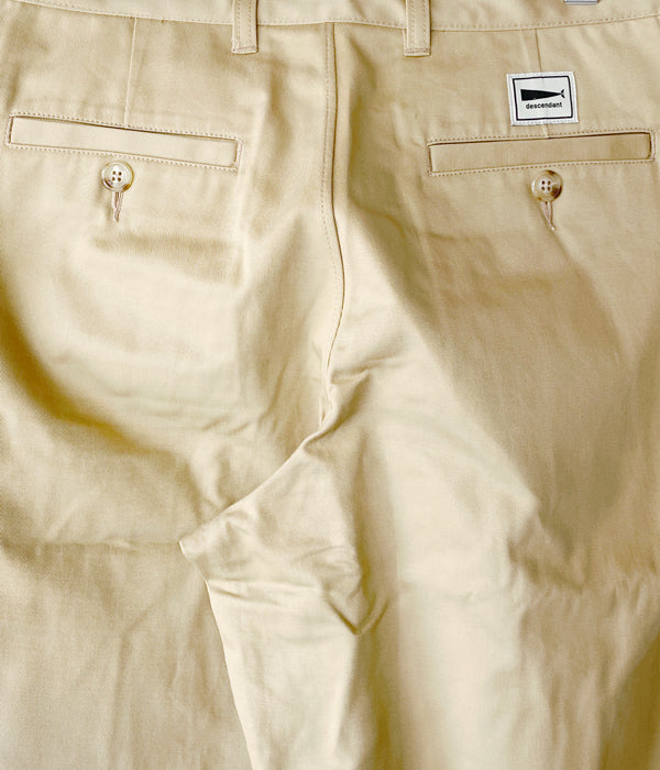 DESCENDANT/DC-3 TWILL TROUSERS (BEIGE)