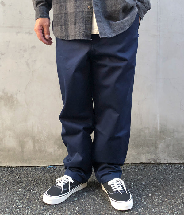 DESCENDANT/DC-6 TWILL TROUSERS (NAVY)