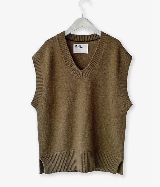 MHL./DRY MERINO WOOL VEST WOMENS (KHAKI)