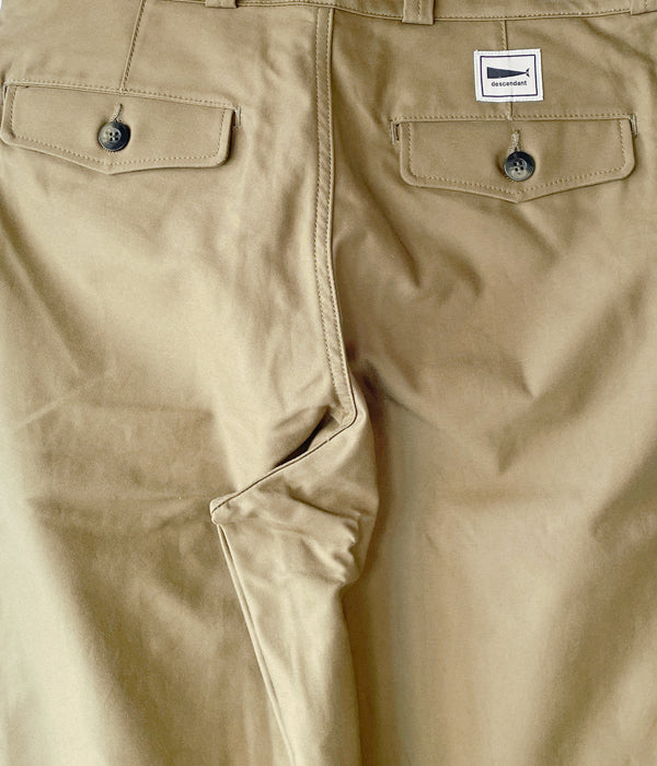 パンツ descendant 21aw dozer satin trousers DESCENDANT/DOZER SATIN TROUSERS (OLIVE DRAB)