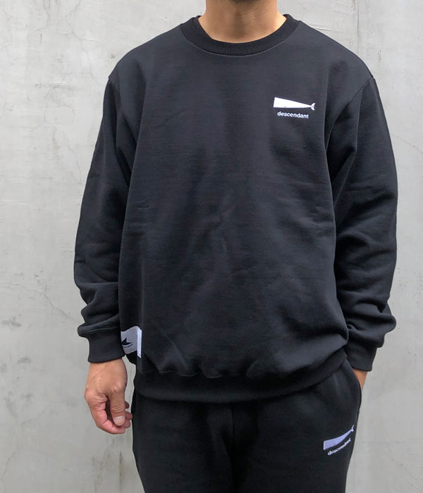 DESCENDANT/CACHALOT CREW NECK (BLACK)