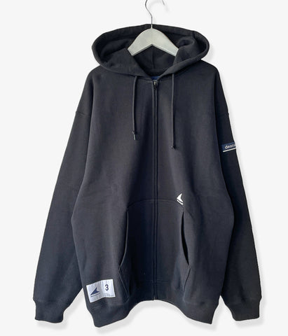 DESCENDANT/CETUS ZIP HOODY (BLACK)