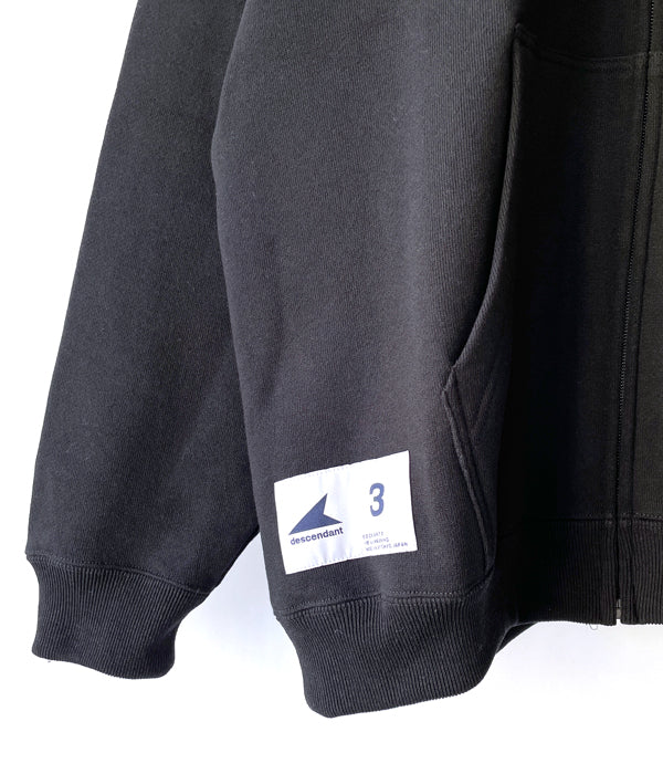 DESCENDANT/CETUS ZIP HOODY (BLACK)