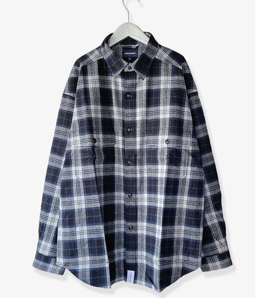 DESCENDANT/CPOC PLAID LS SHIRT (NAVY)