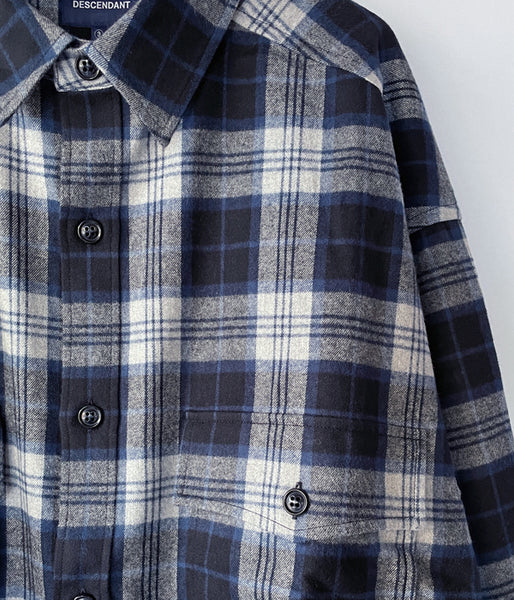 DESCENDANT/CPOC PLAID LS SHIRT (NAVY)