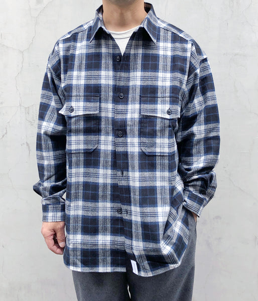 DESCENDANT/CPOC PLAID LS SHIRT (NAVY)