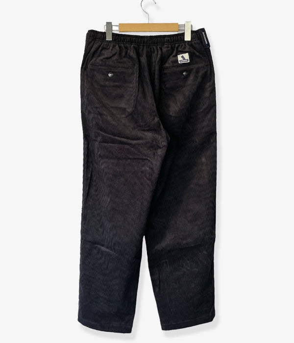 DESCENDANT/SHORE CORDUROY BEACH TROUSERS (BLACK)