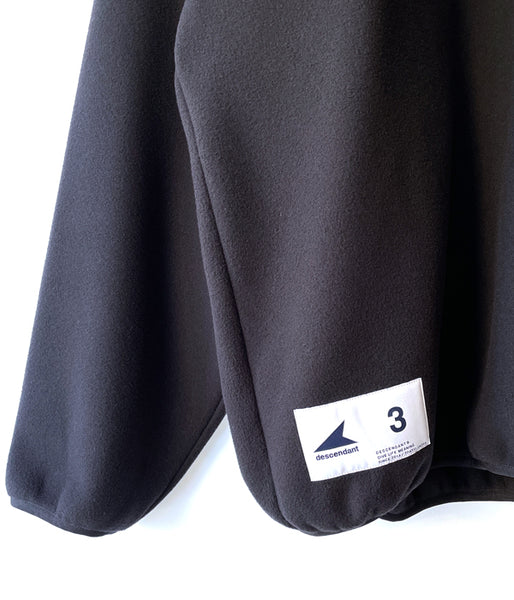 DESCENDANT/HUMMING FLEECE PULLOVER (BLACK)