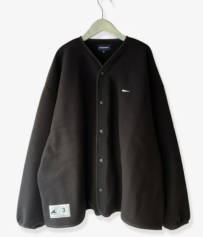 DESCENDANT/KNOT FLEECE CARDIGAN (BLACK)