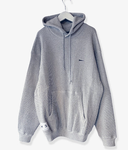 DESCENDANT/CACHALOT WAFFLE HOODY (GRAY)