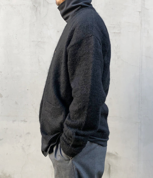INTERIM/50'S KID MOHAIR CARDIGAN (BLACK)