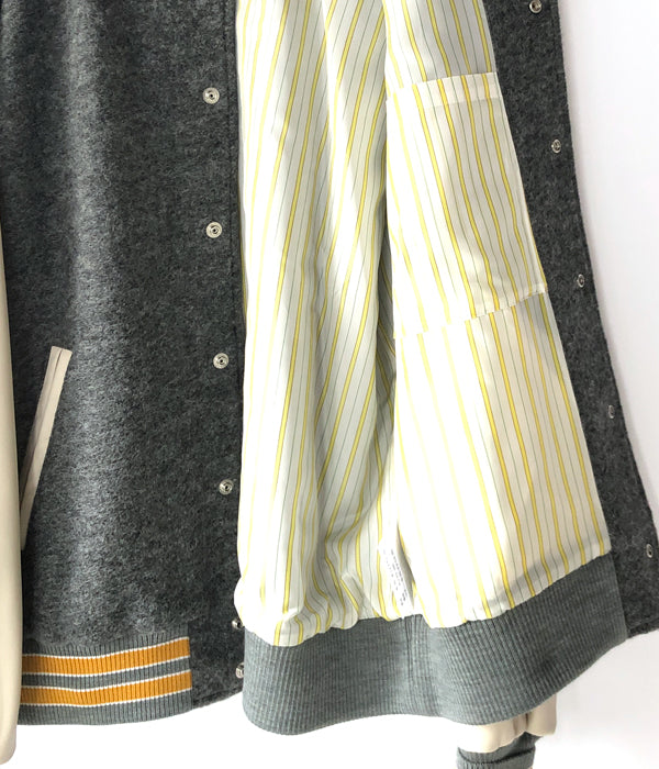 DIGAWEL/VARSITY JACKET (URU TOKYOxDIGAWEL) (GRAY)
