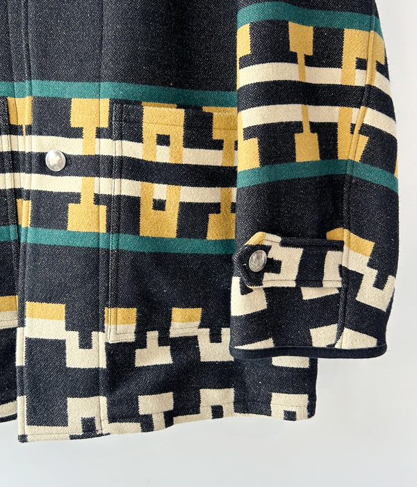 visvim/HOPILAND COAT NATIVE BLANKET (BLACK)