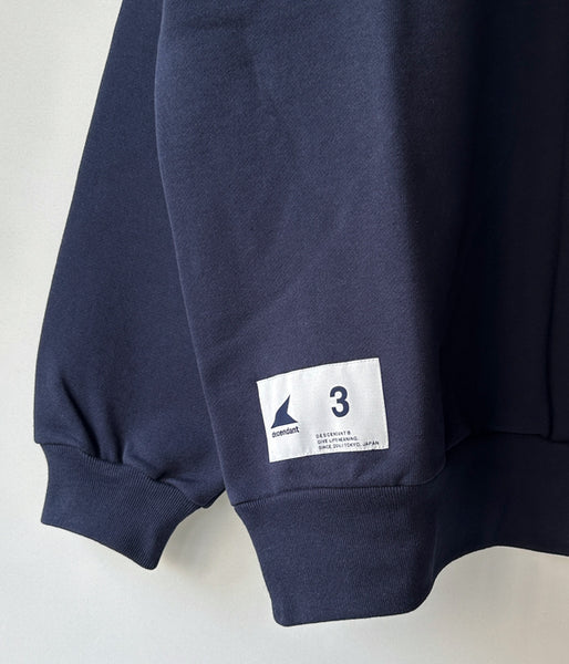 DESCENDANT/CROSS PADDLE CREW NECK (NAVY)