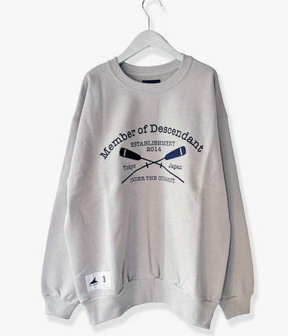 DESCENDANT/CROSS PADDLE CREW NECK (GRAY)