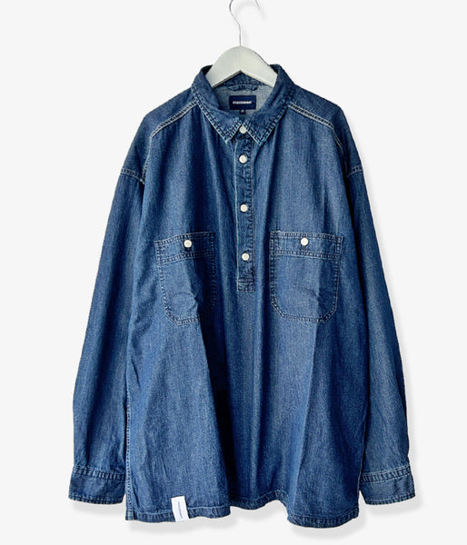 DESCENDANT/TRAVIS LS SHIRT (INDIGO)