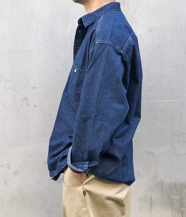 ディセンダント　インディゴシャツ（M） DESCENDANT/TRAVIS LS SHIRT (INDIGO)