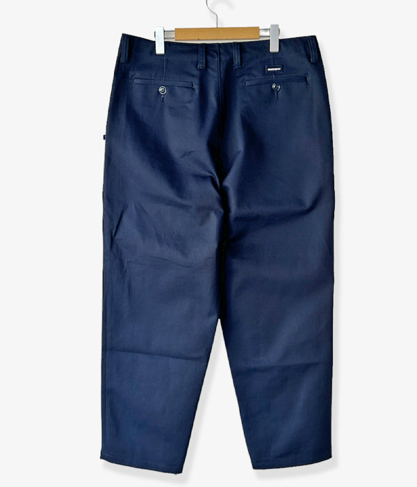 DESCENDANT/DC-6 TWILL TROUSERS (NAVY)