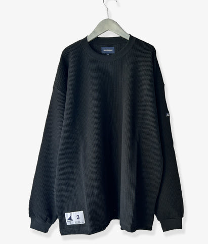 DESCENDANT/GAUFRE WAFFLE LS (BLACK)