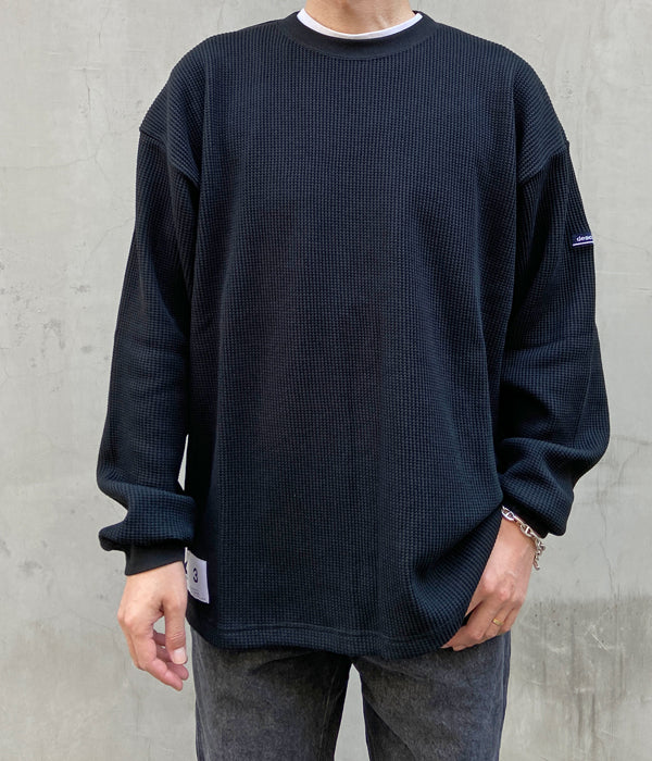 DESCENDANT/GAUFRE WAFFLE LS (BLACK)