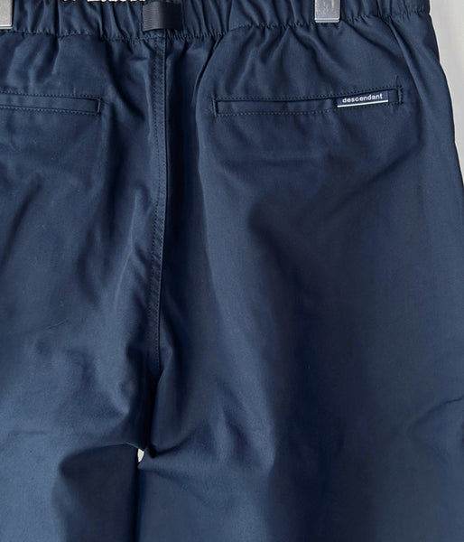 DESCENDANT/CLASP OXFORD TROUSERS (NAVY)