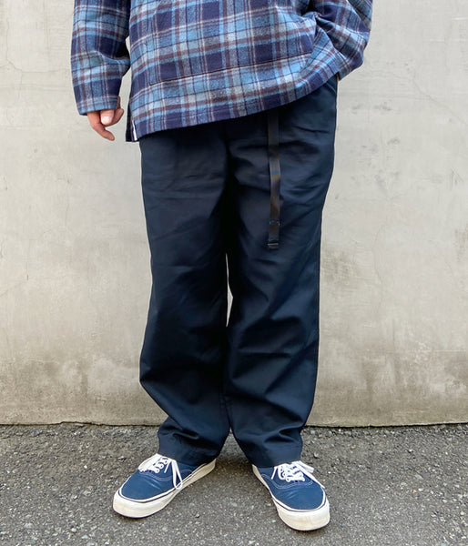 DESCENDANT/CLASP OXFORD TROUSERS (NAVY)