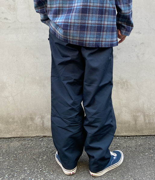 DESCENDANT/CLASP OXFORD TROUSERS (NAVY)