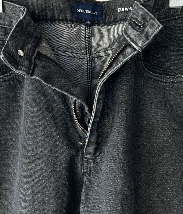 DESCENDANT/DAWSON DENIM TROUSERS BUGGY (BLACK)