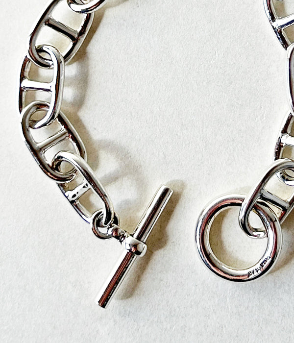 INTERIM/TAXCO SILVER LARGE ANCHOR BRACELET (SILVER-AL)
