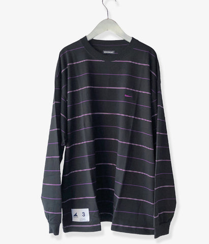 DESCENDANT/HORIZONTAL MULTI STRIPE LS (BLACK)