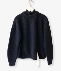 TAN/KARESANSUI WOOLEN PULLOVER(DARK NAVY)