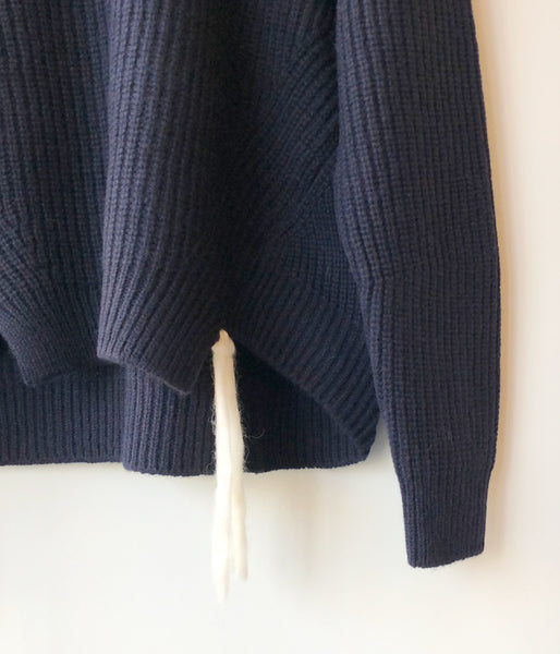 TAN/KARESANSUI WOOLEN PULLOVER(DARK NAVY)