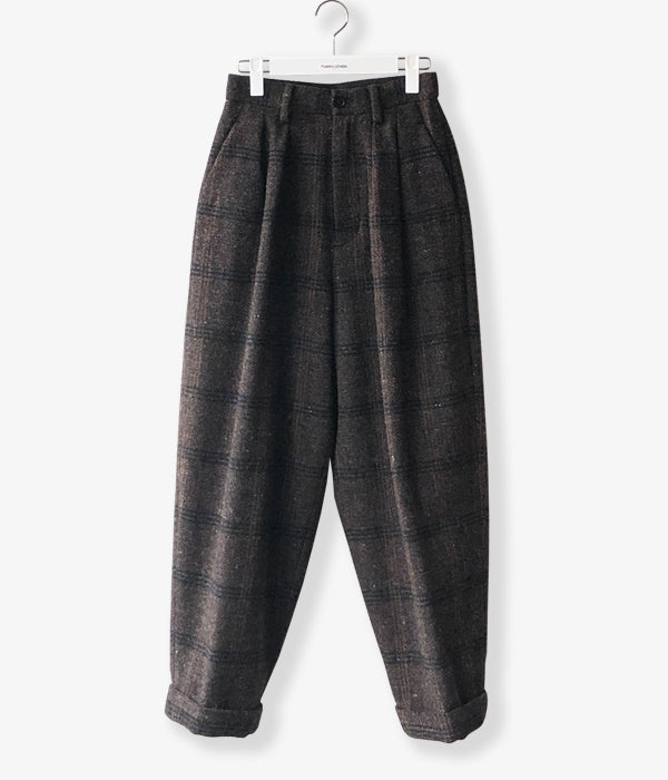 パンツ FUMIKA UCHIDA Plaid Nep Tweed DAD PANTS FUMIKA_UCHIDA/Plaid Nep Tweed/DAD PANTS(SAND×BRICK/size34)