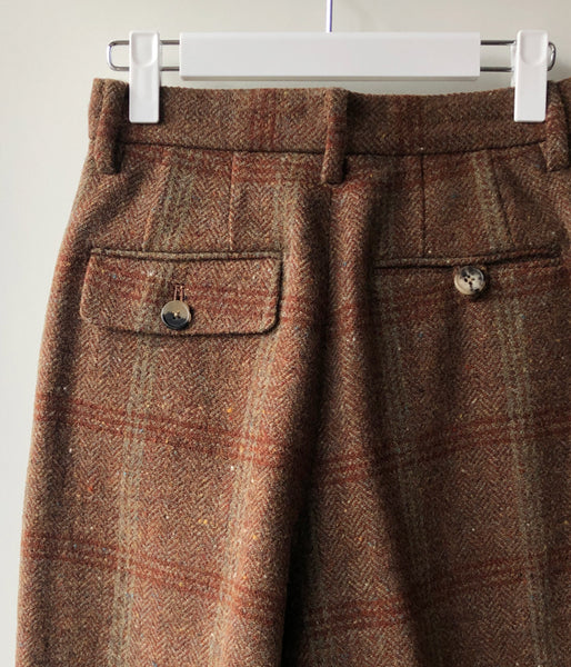 FUMIKA_UCHIDA/Plaid Nep Tweed/DAD PANTS(SAND×BRICK/size34)