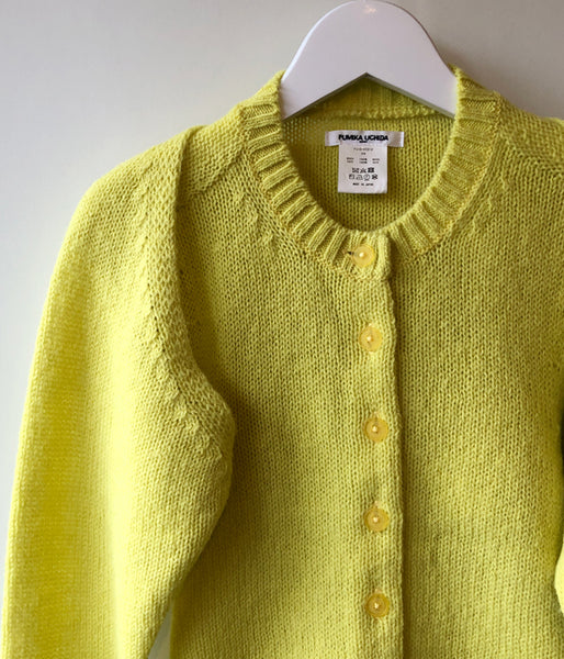 FUMIKA_UCHIDA/7G Shetland/SEPARATE-SLEEVE CARDIGAN(BANANA)