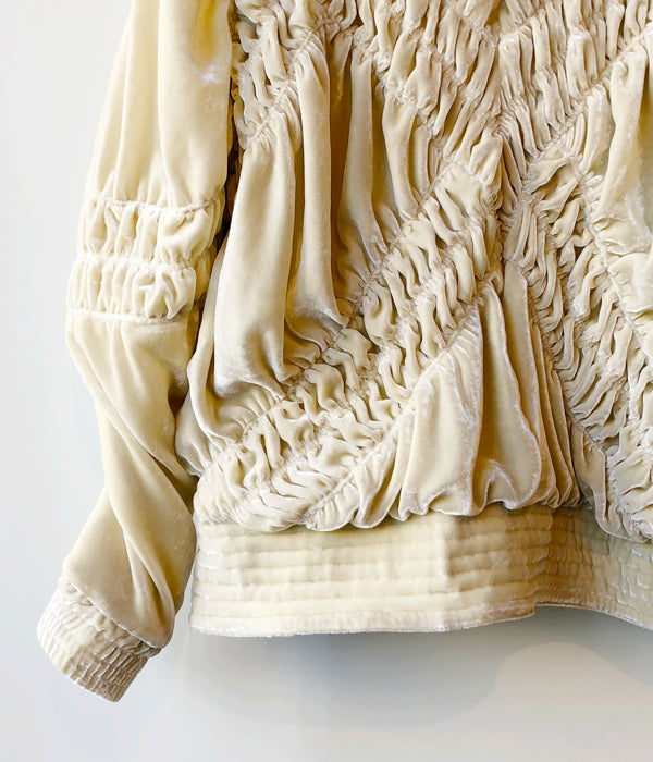 FUMIKA_UCHIDA/VELVET GATHERED BLOUSON(VANILLA/size36)